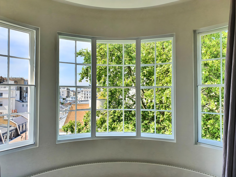 Bay window secondary glazing installation