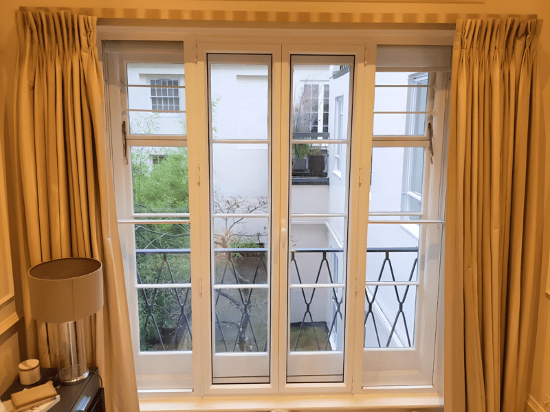 Georgian property secondary glazing installation in Belgravia