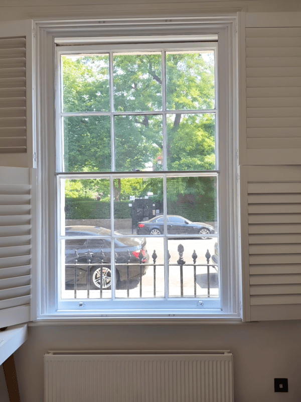 Secondary glazing installation in Hampstead period property